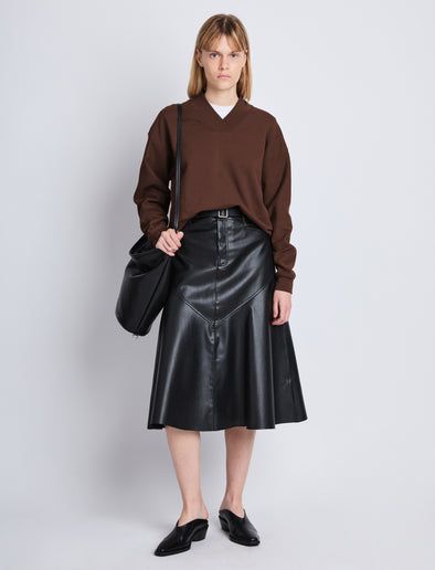 Front image of Olivia Sweatshirt in mocha