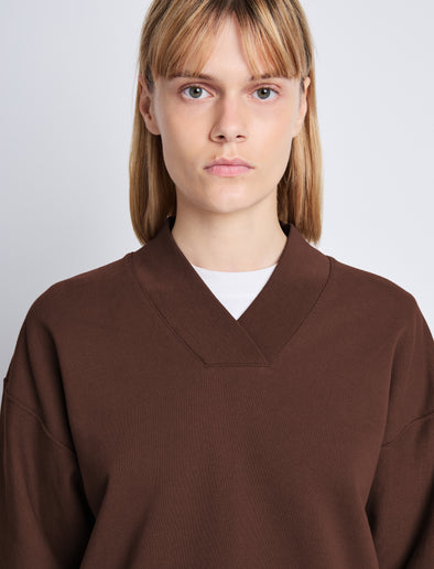 Detail image of Olivia Sweatshirt in mocha