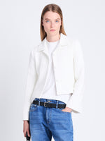 Front image of Quinn Jacket in Tweed in WHITE