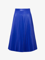 Still Life image of Daphne Skirt in Faux Leather in SAPPHIRE