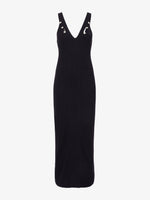 Still Life image of Hayden Dress In Midweight Button Details Knits in BLACK