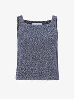 Still Life image of Drew Top In Chunky Marl in DARK BLUE/ OFF WHITE