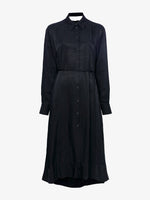 Still Life image of Nelson Dress in Crinkled Flou in BLACK
