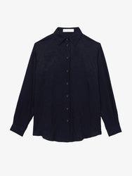 Still Life image of Hall Shirt in Crinkled Flou in BLACK