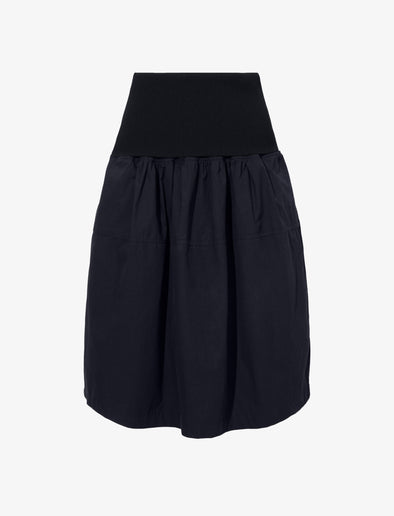 Still Life image of Olive Skirt in Peached Poplin in BLACK