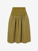 Still Life image of Olive Skirt in Peached Poplin in OLIVE