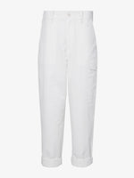 Still Life image of Octavia Pant in Solid Cotton Linen in OFF WHITE