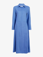 Proenza Schouler Still Life image of Lato Wrap Dress in Linen Slub in Denim