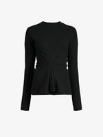 Proenza Schouler Still Life image of Heather Top in Twisted Rib in Black