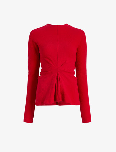 Proenza Schouler Still Life image of Heather Top in Twisted Rib in Dark Poppy