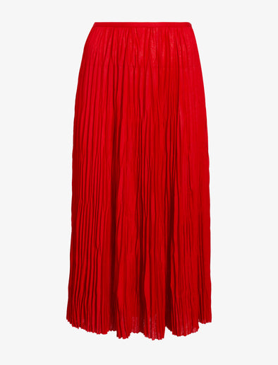 Proenza Schouler Still Life image of Rosalyn Skirt in Pleated Jersey in Dark Poppy