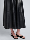 Proenza Schouler Detail image of model wearing Cece Skirt in Lightweight Nappa in Black