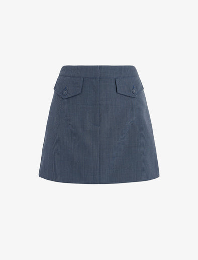 Proenza Schouler Still Life image of Jamison Skirt in Wool Melange in Denim