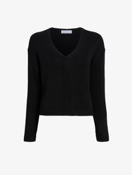 Proenza Schouler Still Life image of Tyler Knit Sweater in Dry Rib in Black