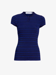 Proenza Schouler flat image of Shelle Sweater in Micro Check in ink/black