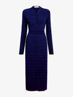 Proenza Schouler flat image of Ivanna Dress in Mirco Check in Ink/Black