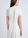 Proenza Schouler Detail image of model wearing Noelle Dress in Jersey in Off White