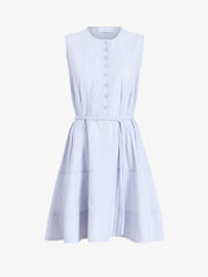 Proenza Schouler Still Life image of Kenzie Dress in Linen Shirting in Light Oxford Melange