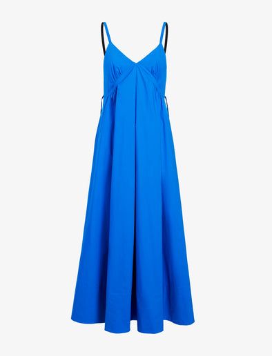 Proenza Schouler Still Life image of Barker Dress in Stretch Poplin in Cyan