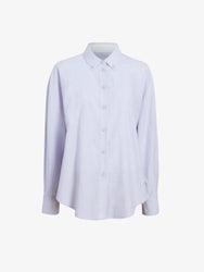 Proenza Schouler Still Life image of Caroline Shirt in Linen Shirting in Light Oxford Melange
