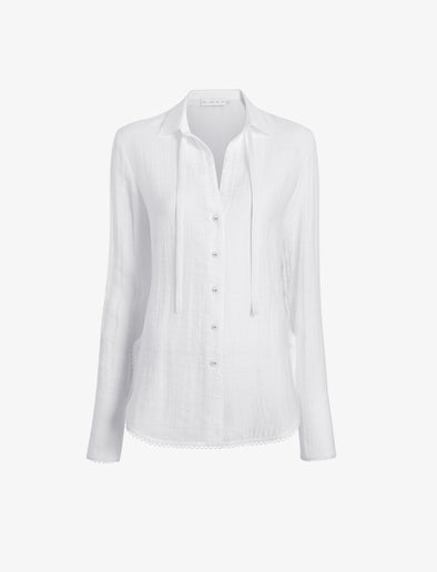Proenza Schouler Still Life image of Cami Shirt in Crinkle Viscose in White