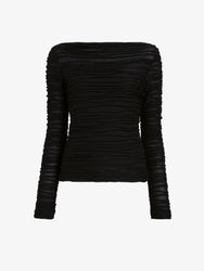 Proenza Schouler Still Life image of Paloma Top in Textured Cotton in Black