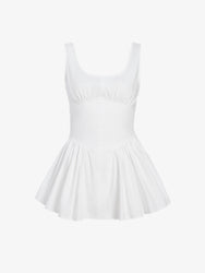 Proenza Schouler Still Life image of Bader Top in Stretch Poplin in White