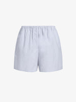 Proenza Schouler Still Life image of Jana Short in Linen Shirting in Light Oxford Melange