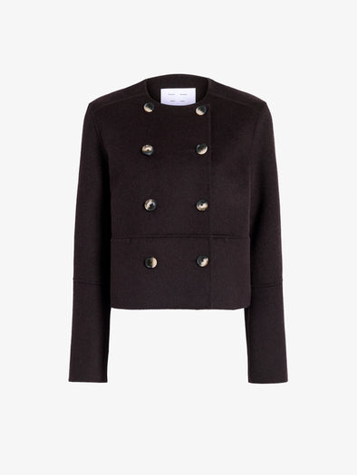 Proenza Schouler Still Life image of Courtney Jacket in Double Face Wool in Hickory