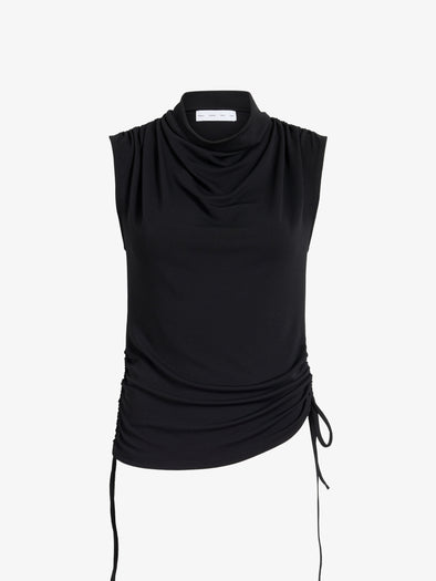 Proenza Schouler Still Life image of Elna Top in Crepe Jersey in Black
