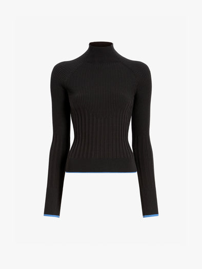 Proenza Schouler flat image of Daniella Sweater in Souffle Knit in chicory
