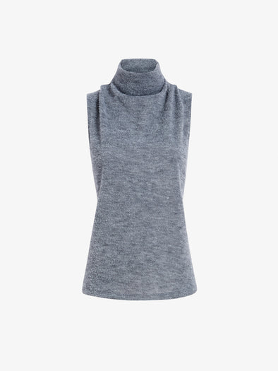 Proenza Schouler Still Life image of Cynthia Top in Wool Jersey in Grey Melange