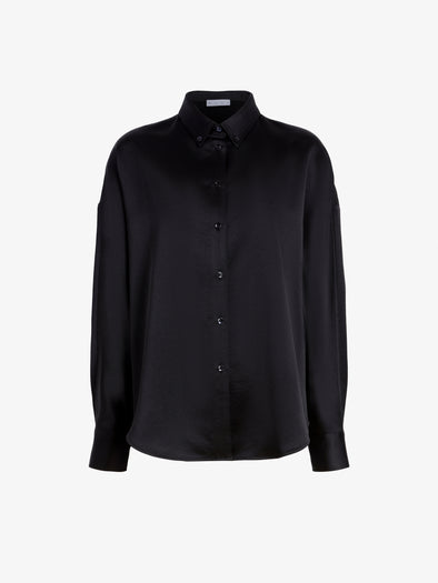 Proenza Schouler Still Life image of Caroline Shirt in Crinkled Crepe in Black