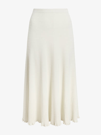 Proenza Schouler flat image of Stina Skirt in Geo Knits in off white