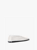 Back 3/4 image of Square Perforated Slippers in cream