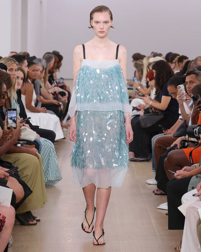 Runway image of the Dia Dress In Glass Sequin Embroidery