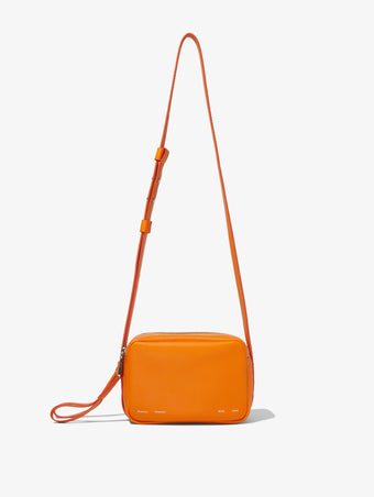 Front image of Watts Leather Camera Bag in TANGERINE