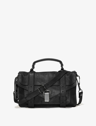 Front image of PS1 Tiny Crossbody Bag in BLACK