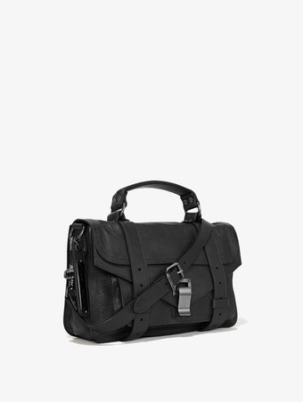 Side image of PS1 Tiny Crossbody Bag in BLACK