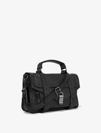 Side image of PS1 Tiny Crossbody Bag in BLACK
