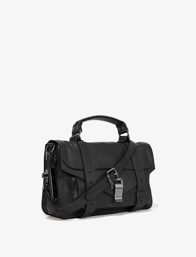 Side image of PS1 Tiny Crossbody Bag in BLACK