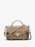 Front image of PS1 Medium Bag in LIGHT TAUPE