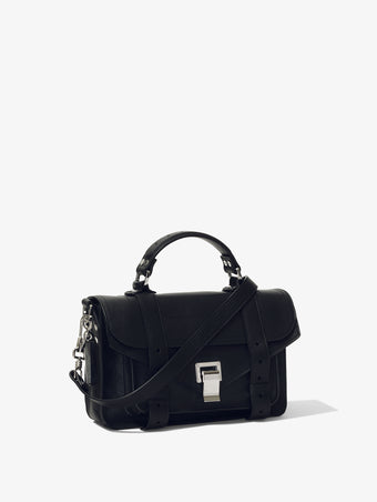 Side image of PS1 Tiny Bag in black