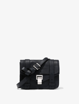 Front image of PS1 Mini Crossbody Bag in BLACK