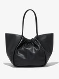 Back image of XL Ruched Tote in BLACK