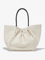 Back image of XL Ruched Tote in CLAY