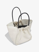 Interior image of XL Ruched Tote in CLAY