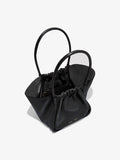 Interior image of Large Ruched Tote in BLACK