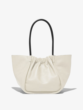 Back image of Large Ruched Tote in CLAY