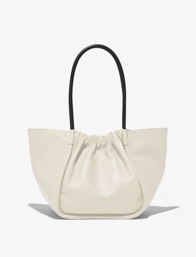 Back image of Large Ruched Tote in CLAY